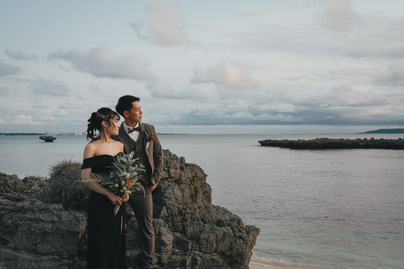 ブラックドレスでサンセット撮影♡