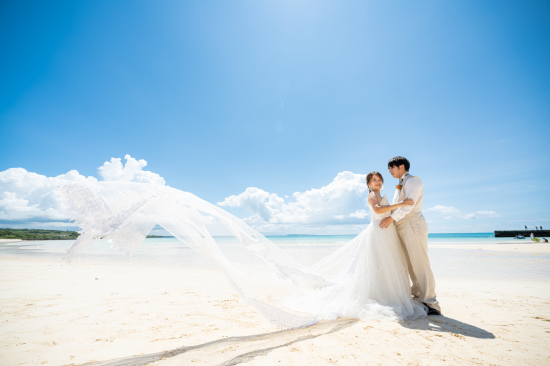 エレガントなロングベールショット！