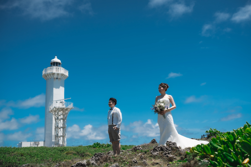 【青空ビーチ&東平安名崎】《2ロケともにドローン動画付》衣裳チェンジもOK<衣裳/美容/全データ/雨天安心保証>※土日同額