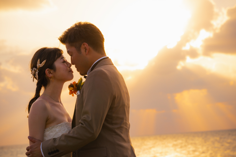 【感動サンセットフォト】《ドローン写真&動画付》衣裳+メイク+ブーケ全てコミ!