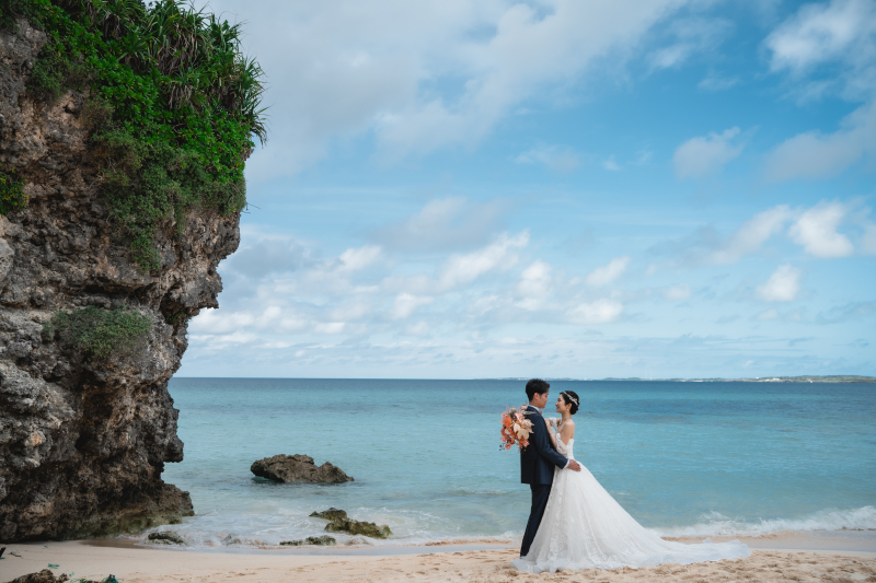 ☆ムービー付☆【青空ビーチ&サンセットフォト】《ドローン撮影付&2着目ドレス無料》★動画ショート&ロング2種納品★全てコミ!