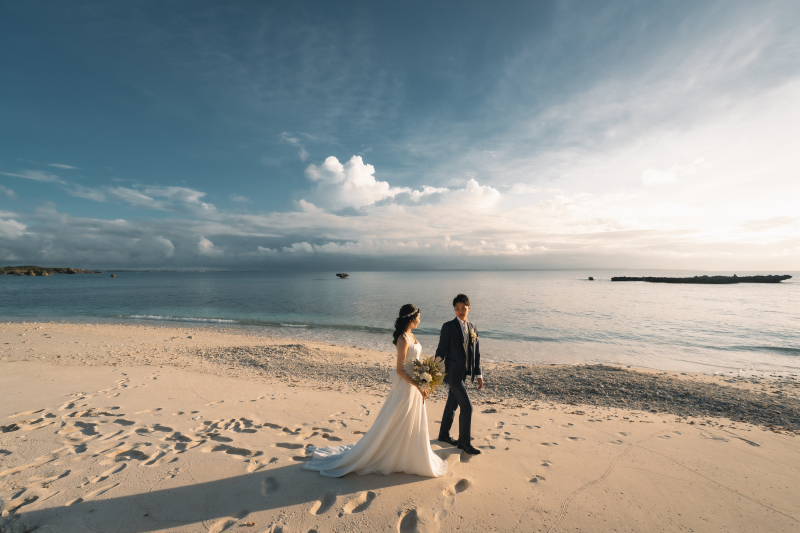 ☆ムービー付☆【青空ビーチ&サンセットフォト】《ドローン撮影付&2着目ドレス無料》★動画ショート&ロング2種納品★全てコミ!