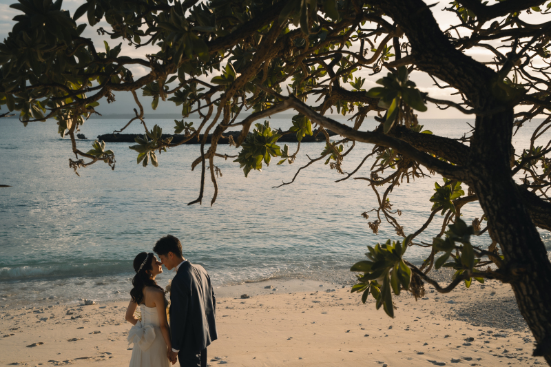 ☆ムービー付☆【青空ビーチ&サンセットフォト】《ドローン撮影付&2着目ドレス無料》★動画ショート&ロング2種納品★全てコミ!