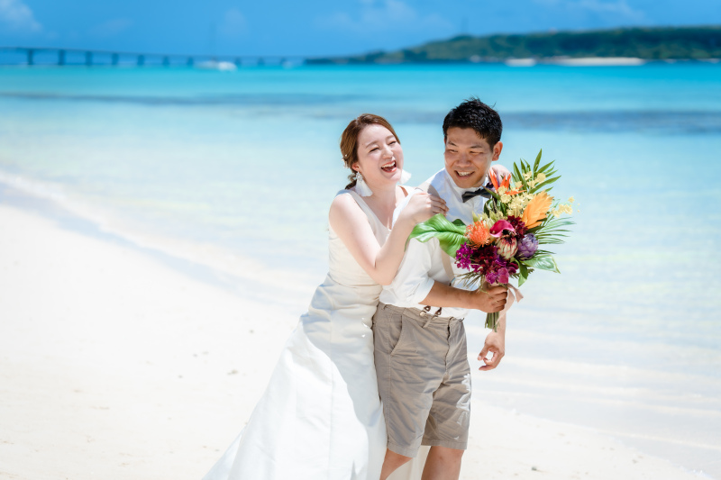 ★キャンペーン♪★【青空ビーチ&サンセットフォト】《ドローン動画付&2着目ドレス無料》ヘアチェンジもプレゼント!