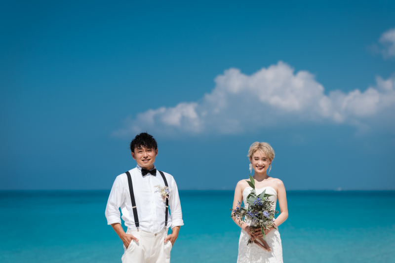 ★キャンペーン♪★【青空ビーチフォト】《ドローン写真&動画付》衣裳+メイク+ブーケ全てコミ!