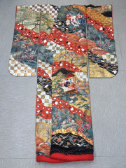 E101/色打掛_赤・金白市松