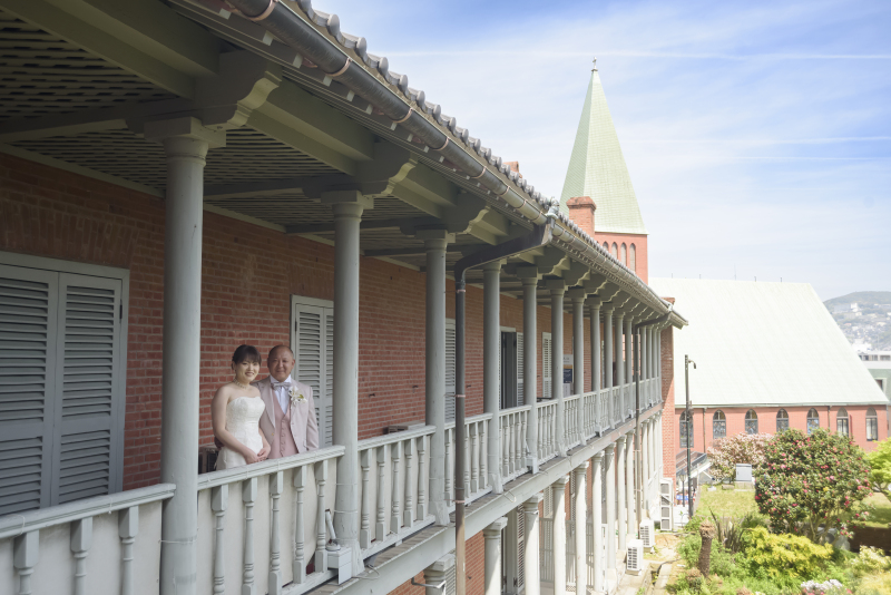 洋館の回廊で残す一枚
