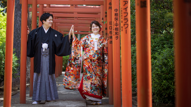 幸せの鳥居をくぐって