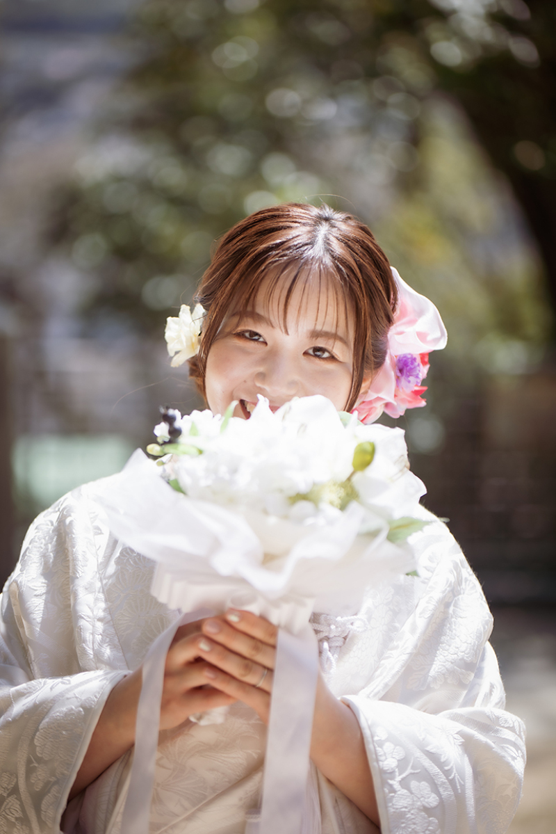 笑顔に咲く白無垢