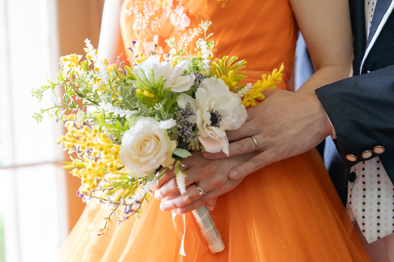 2人の指輪を撮影。