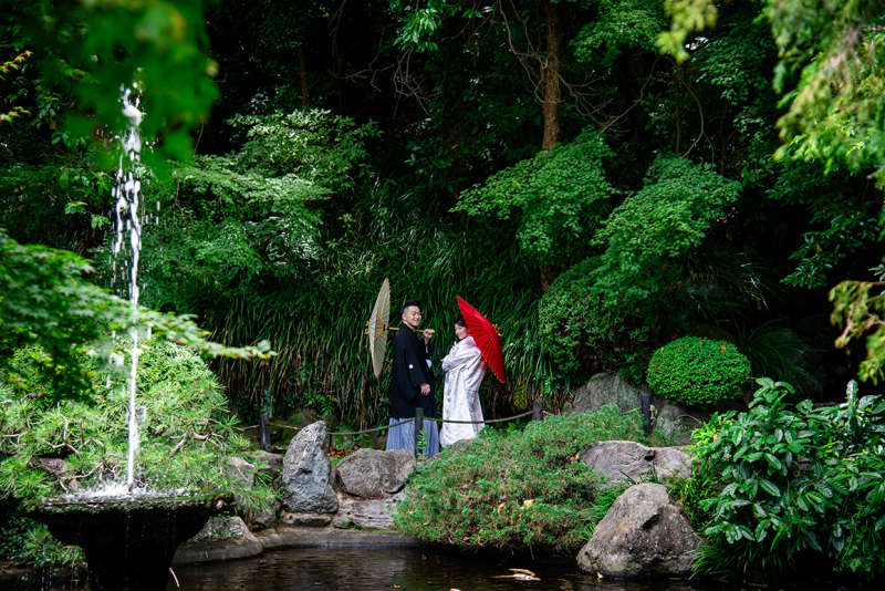 緑に包まれる和の世界