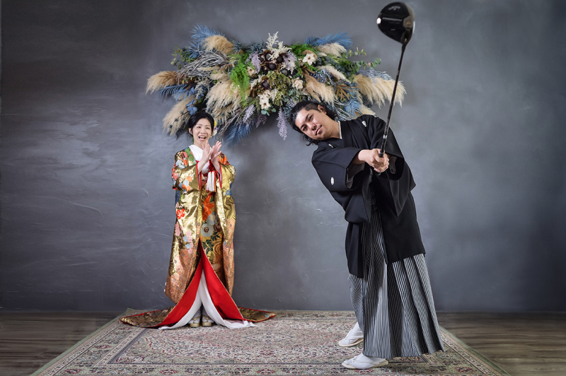 和装で魅せるナイスショット!⛳️