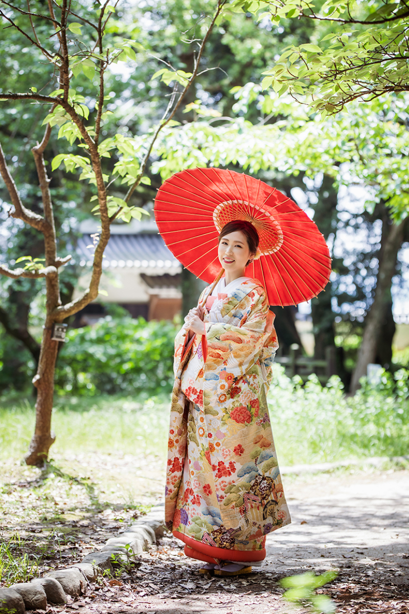 和傘に包まれて