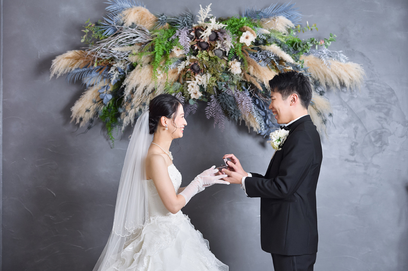 笑顔で交わす愛の誓い