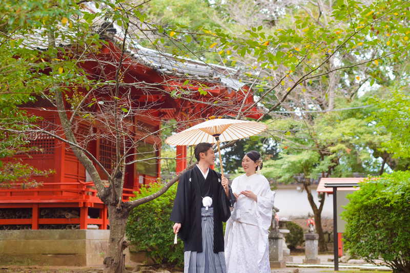 にっこり和傘デート♡