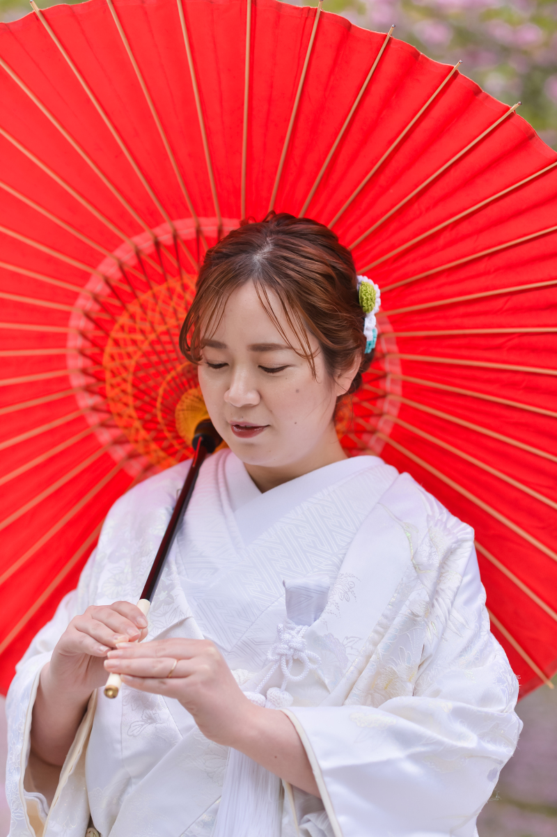 番傘を手に