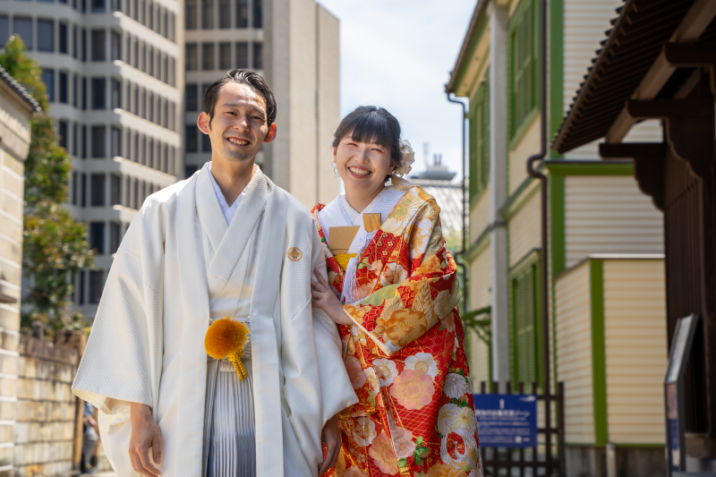 緑と歴史に包まれる、長崎フォトウェディング