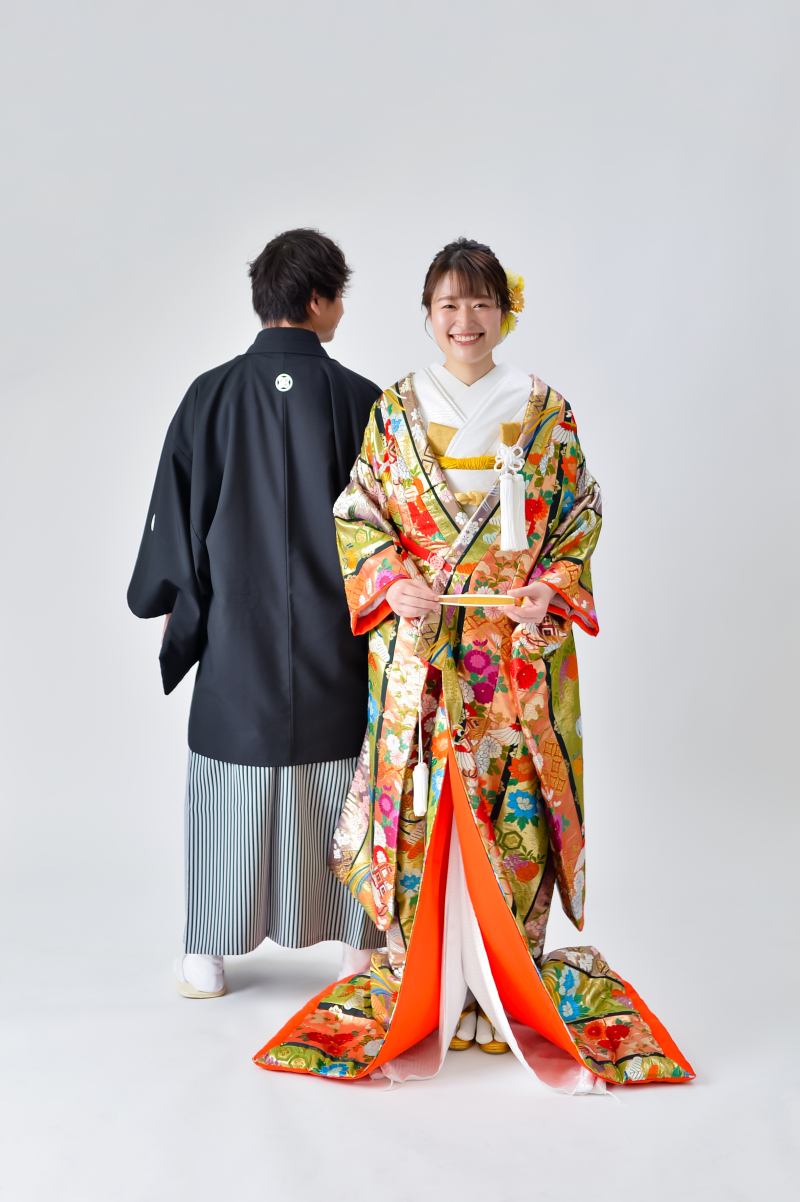 【白無垢・色打掛】和装2点ベーシックスタジオプラン　/　衣装２着・着付け・ヘアメイク・髪飾り・データ・レタッチ込み