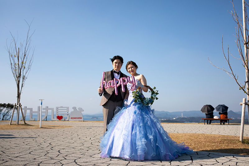 【洋装１着】九十九島国観光公園ロケーションプラン　/　衣装1着・着付け・ヘアメイク・髪飾りアクセサリー・データ・レタッチ込み