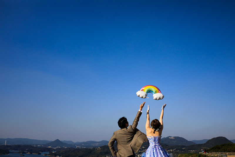 【洋装１着】九十九島国観光公園ロケーションプラン　/　衣装1着・着付け・ヘアメイク・髪飾りアクセサリー・データ・レタッチ込み