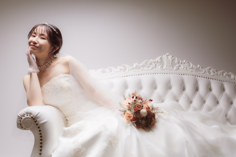 【衣装2着目無料】洋装２着ハウススタジオプラン　/　衣装２着・着付ヘアメイク・髪飾りアクセサリー・台紙・レタッチ込み