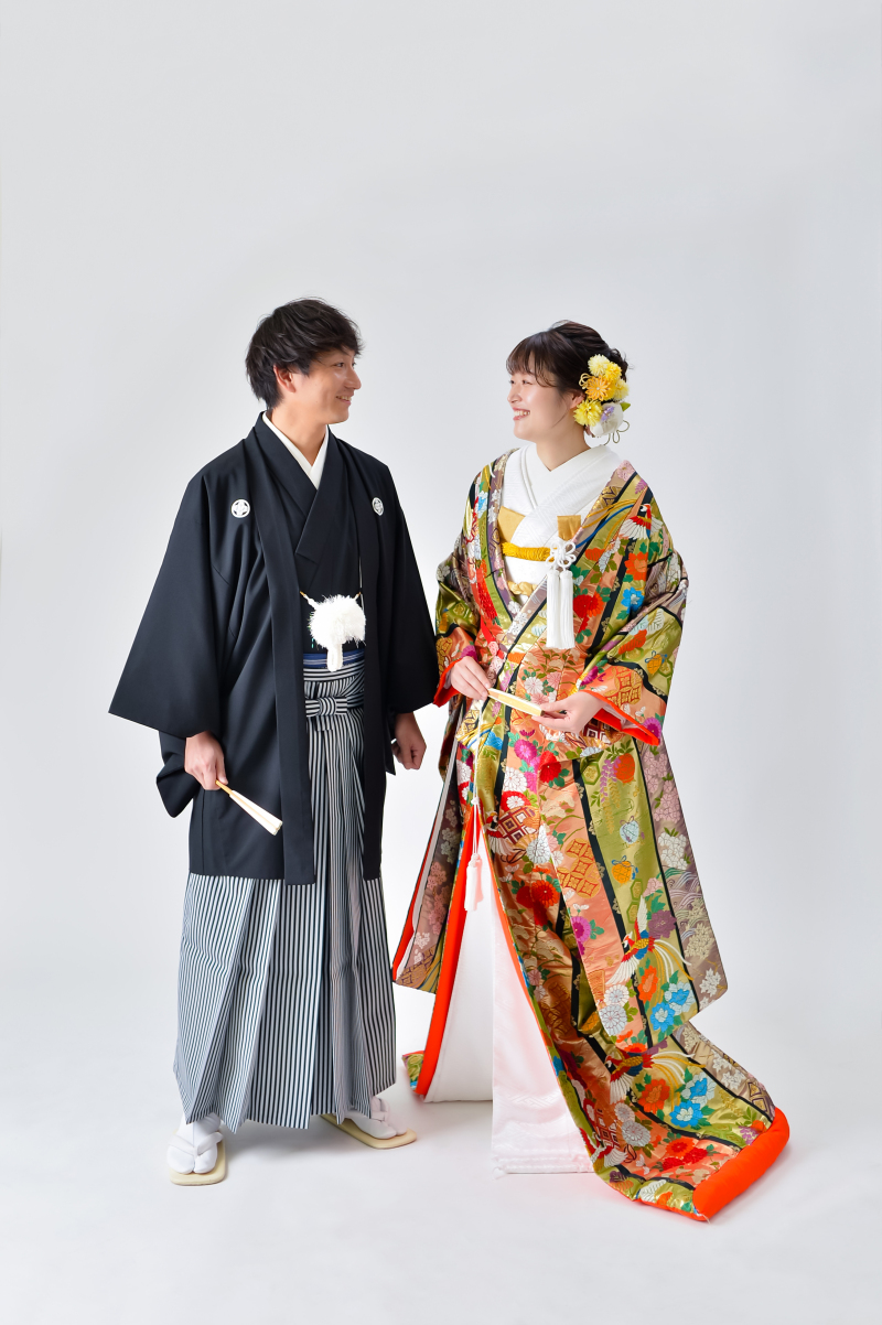 【白無垢・色打掛】和装2点ベーシックスタジオプラン　/　衣装２着・着付け・ヘアメイク・髪飾り・データ・レタッチ込み