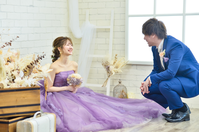 【衣装2着目無料】洋装２着ハウススタジオプラン　/　衣装２着・着付ヘアメイク・髪飾りアクセサリー・台紙・レタッチ込み