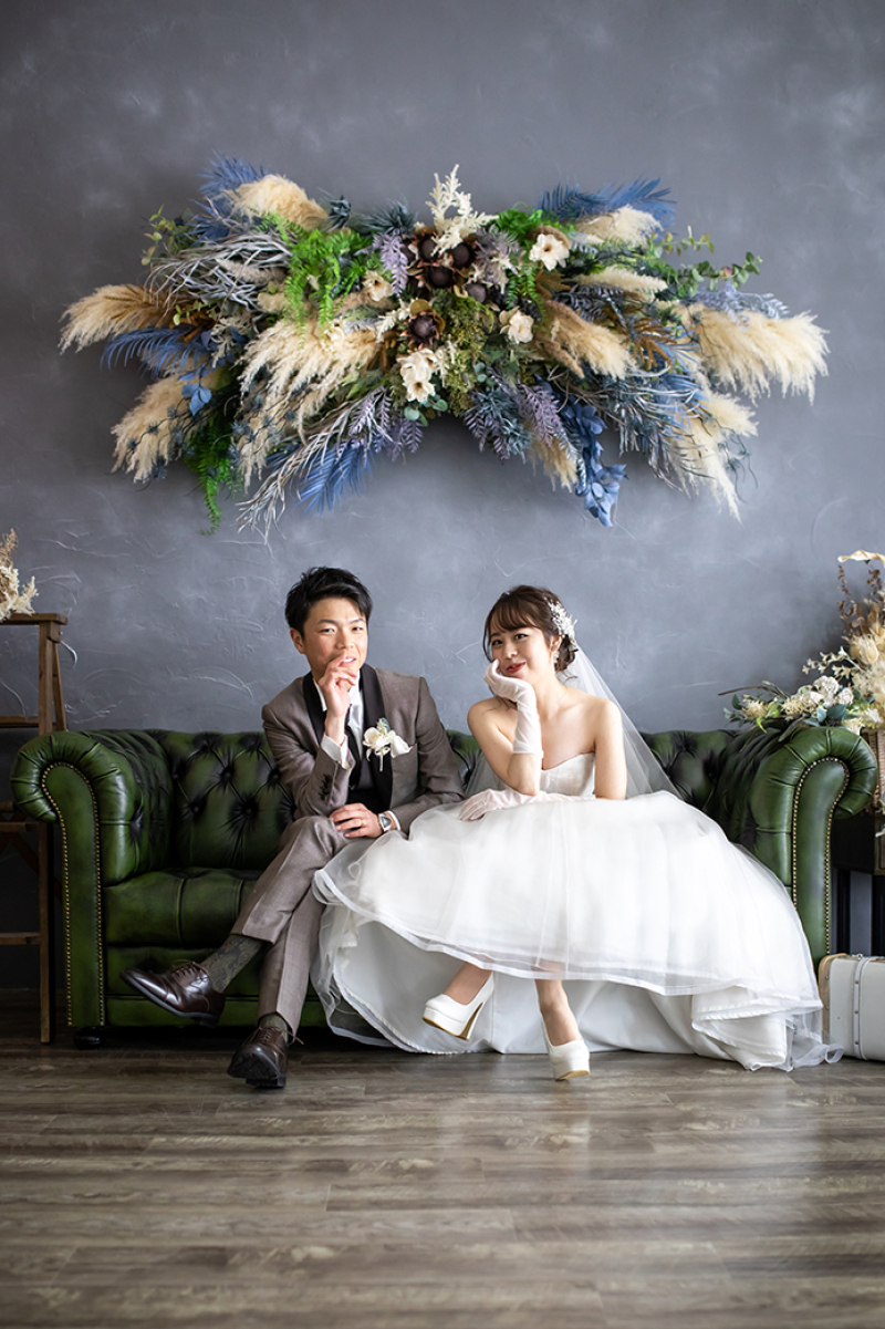 【衣装2着目無料】洋装２着ハウススタジオプラン　/　衣装２着・着付ヘアメイク・髪飾りアクセサリー・台紙・レタッチ込み