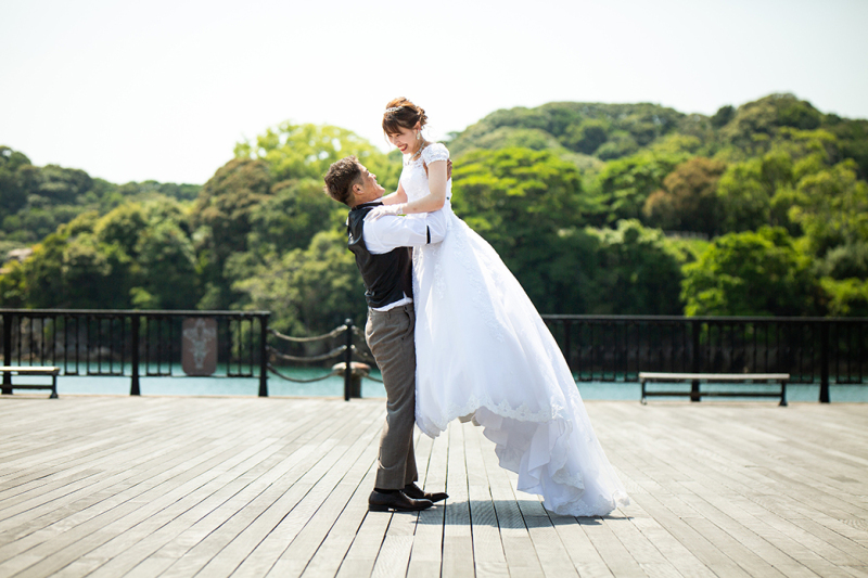 【洋装１着】九十九島パールシーリゾートロケーションプラン　/　衣装1着・着付ヘアメイク・髪飾りアクセサリー・台紙・レタッチ込み