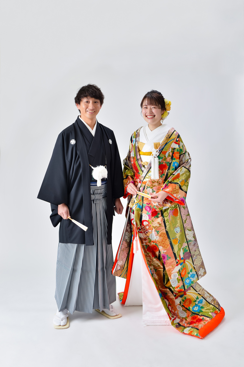 【白無垢・色打掛】和装2点ベーシックスタジオプラン　/　衣装２着・着付け・ヘアメイク・髪飾り・データ・レタッチ込み