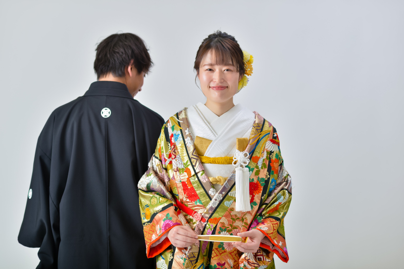 【白無垢・色打掛】和装2点ベーシックスタジオプラン　/　衣装２着・着付け・ヘアメイク・髪飾り・データ・レタッチ込み