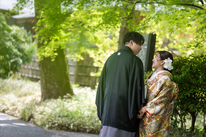 まずは、御用邸に続く並木道での撮影