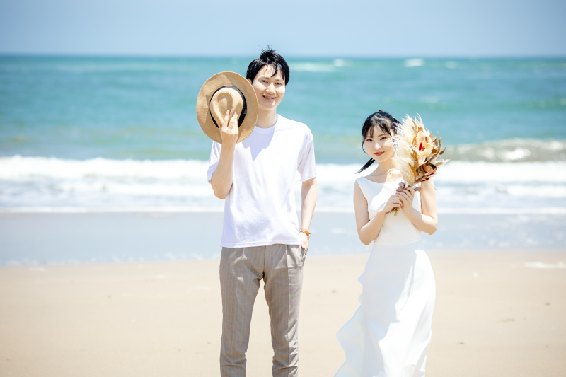 麦わら帽子と一緒に