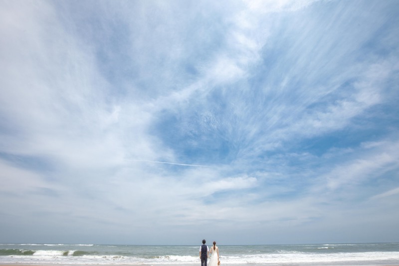 広大な広々とした浜辺で撮影しませんか？