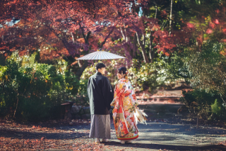 11/26~12/15紅葉日本庭園撮影　お好きな衣装一着着て130,000⇨108,000！データ130カット付