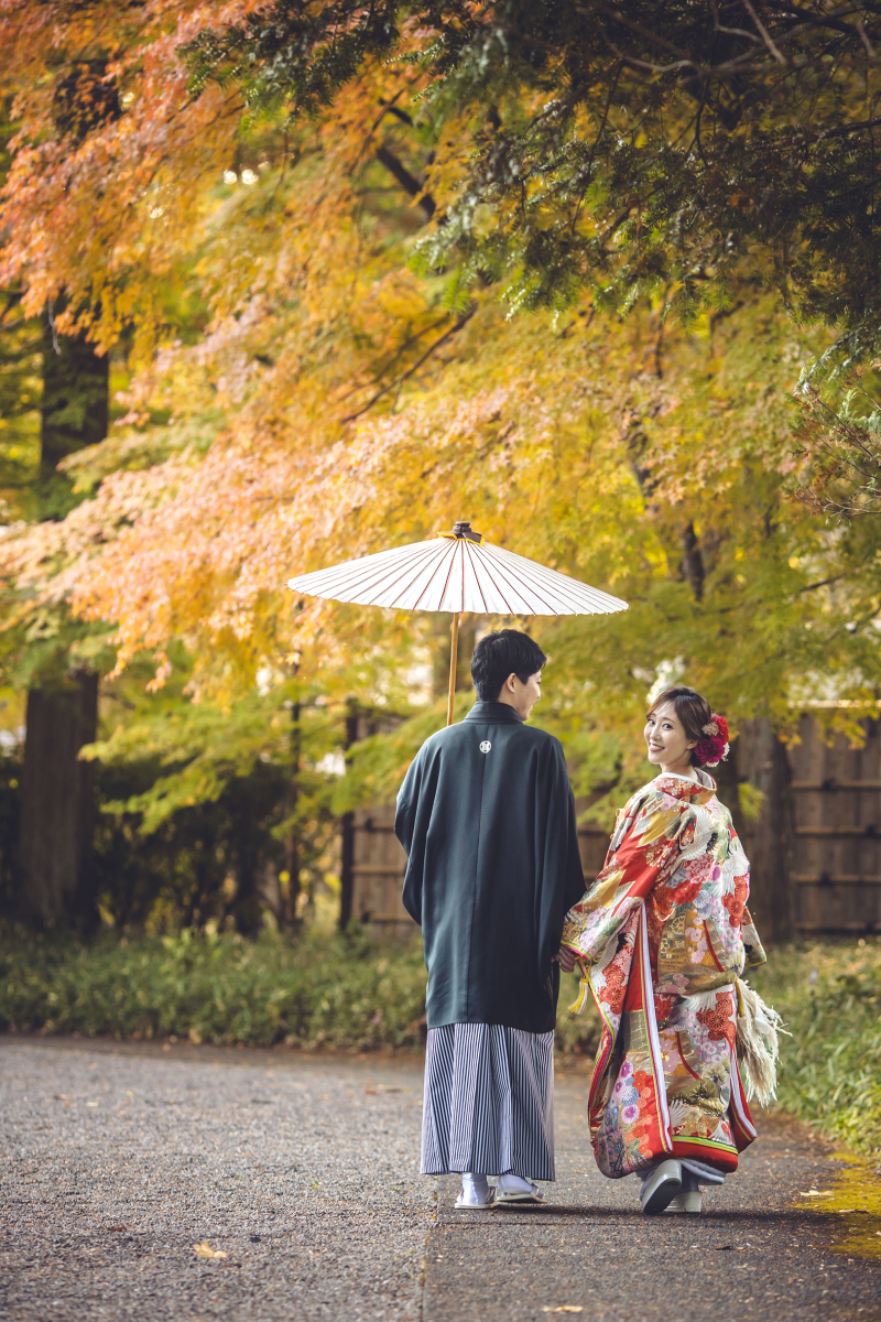 人気プラン紅葉 日光田母澤御用邸1着プラン 98,000 100カットレタッチ済みデータ付
