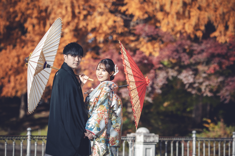 11/26~12/15紅葉日本庭園撮影 お好きな衣装一着着て130,000⇨108,000!データ130カット付