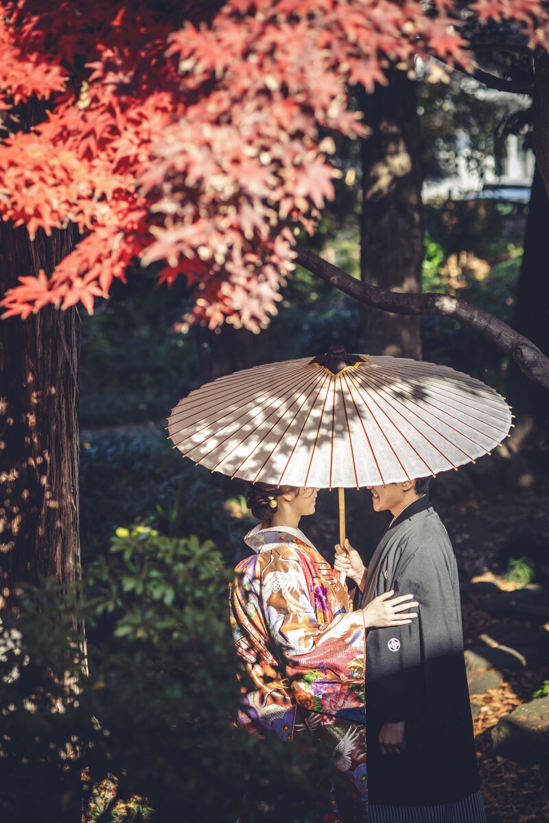 人気!和室レンタル付 掬翠苑紅葉+若竹の杜 2箇所ロケお好きな衣装2着(衣装差額無し)データ200レタッチ済付 128,000円