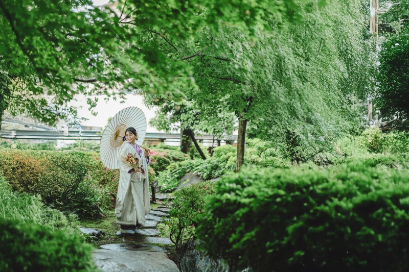 新緑5月6月和室付！お好きな衣装1着　スタジオ＋菊翠苑ロケ＋和室レンタル付　130カット　レタッチ付　