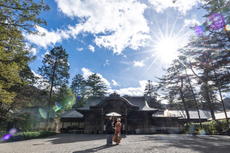 早割１月撮影★ウエルカムボードプレゼント♪日光田母沢御用邸で撮影する和装壱点プラン　衣裳（差額無し）・美容・撮影データ１３０枚付