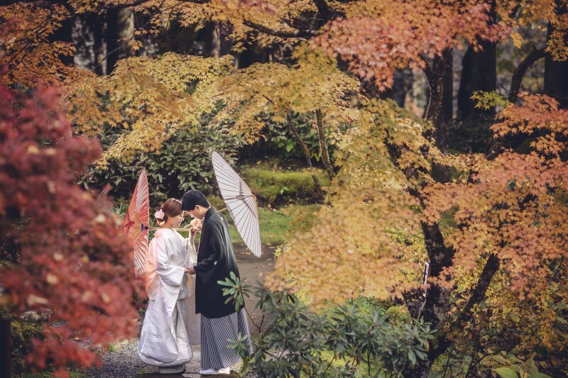 人気プラン紅葉 日光田母澤御用邸2着プラン 118,000 和室レンタル付 200カットレタッチ済みデータ付