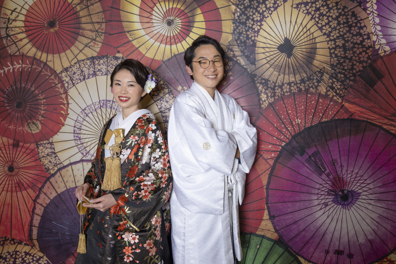 二人らしい笑顔で