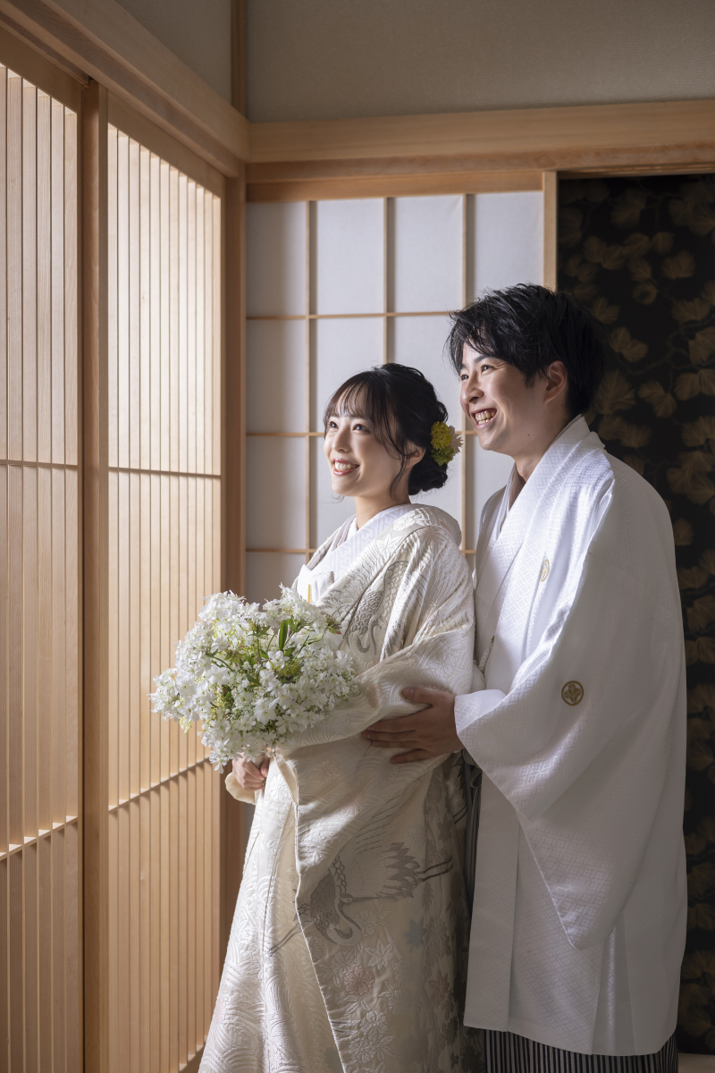 二人らしい笑顔で