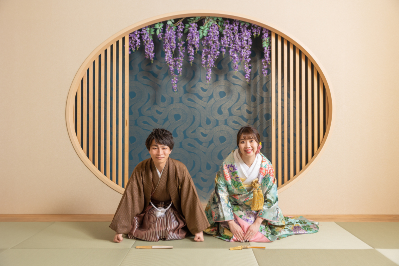 定番のお出迎えのポーズ