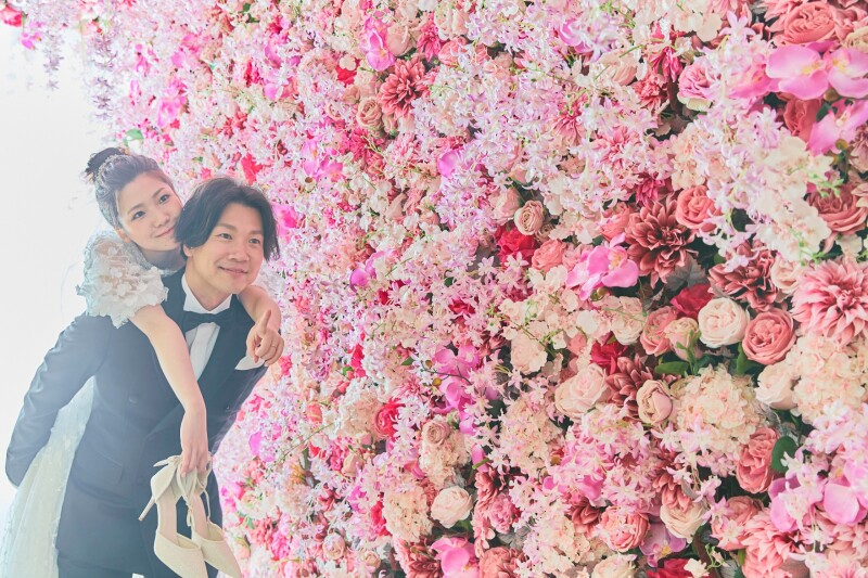 フラワーウォールで♪