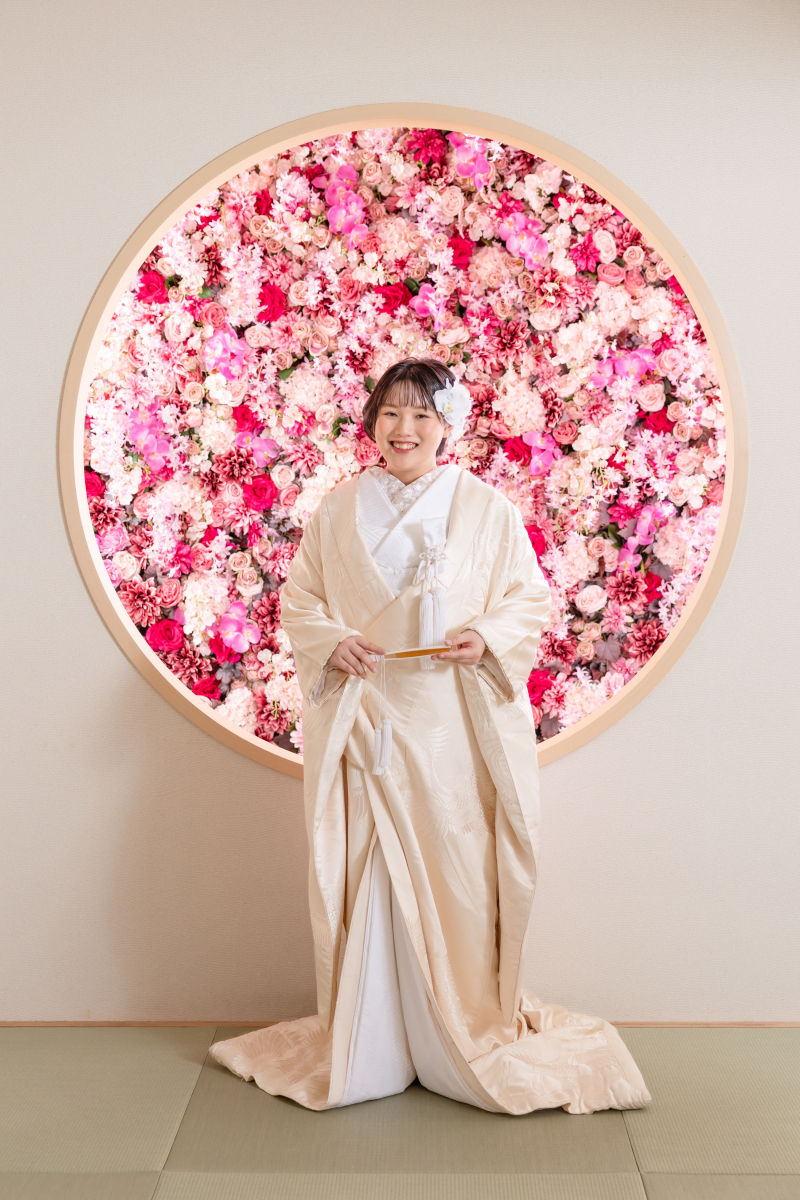 お花を背景に！