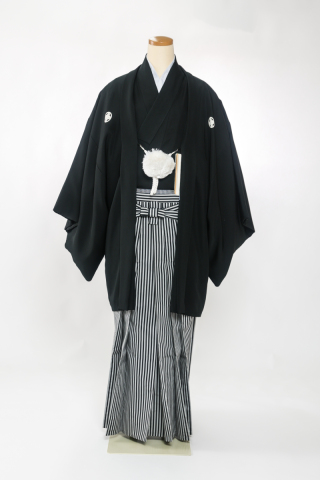 紋付袴（黒）001