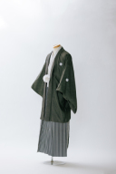 紋付袴（灰・白菱）007