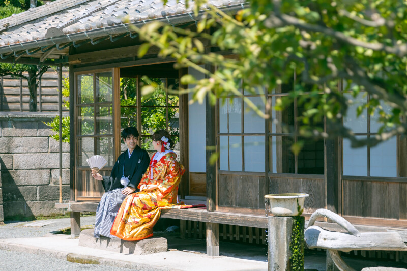 姫之間での撮影