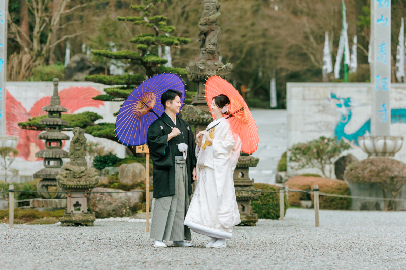 和傘を使用して